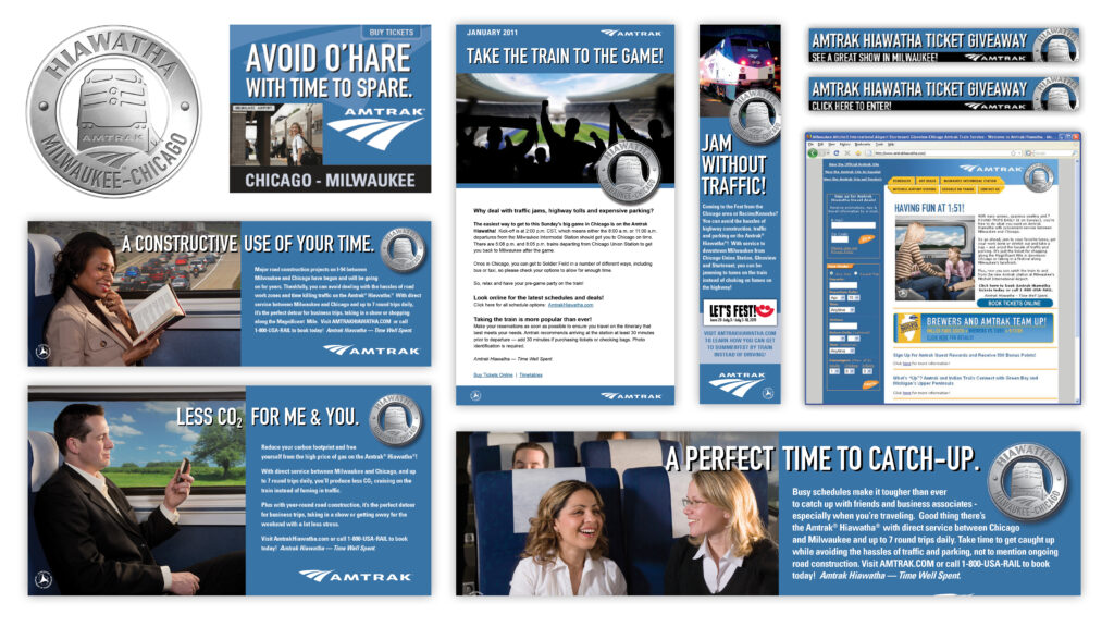 WisDOT-AmtrakHiawatha-Collage | AFFIRM Agency WisDOT-AmtrakHiawatha-Collage