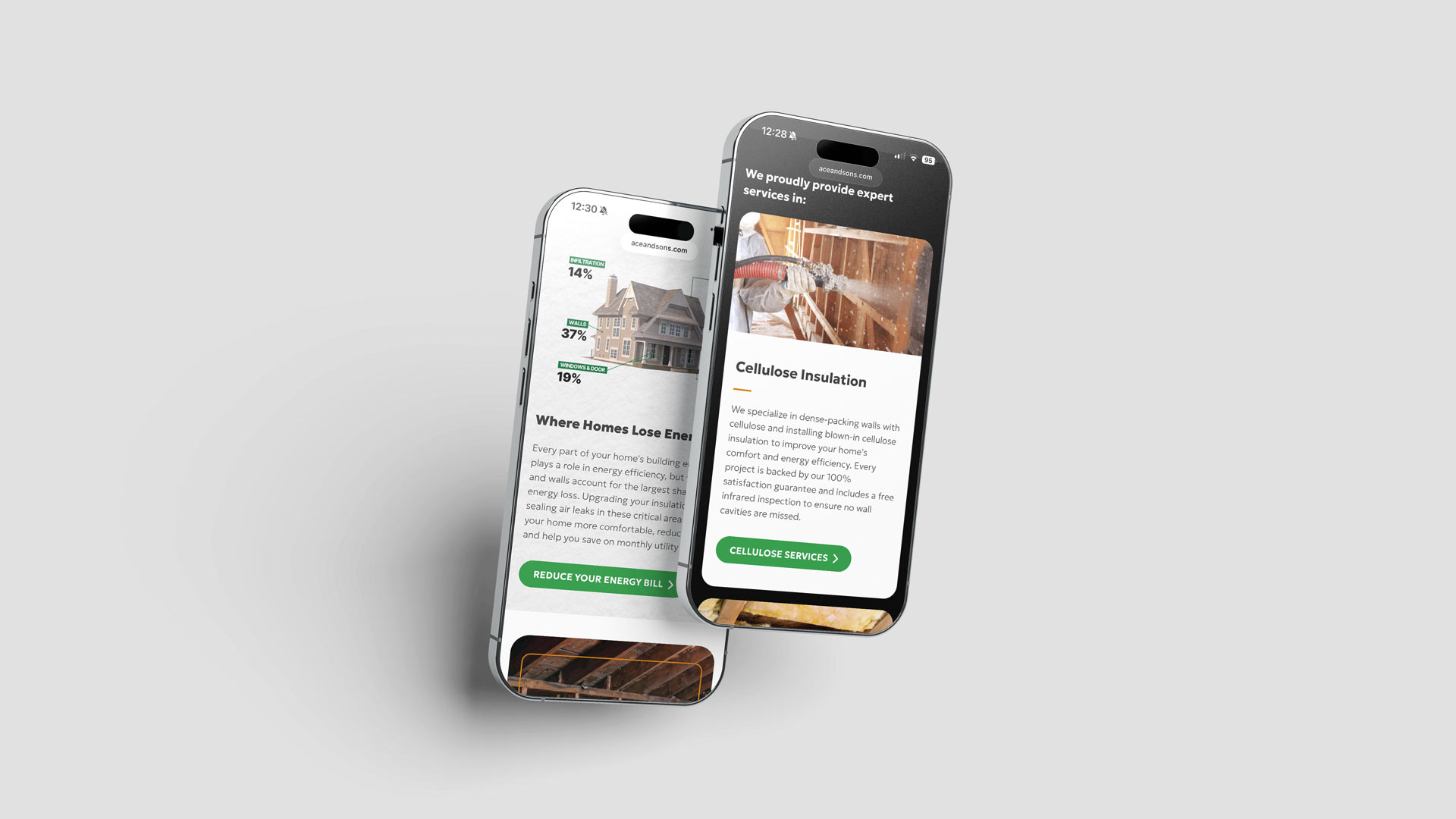 Ace and Sons Website Mobile