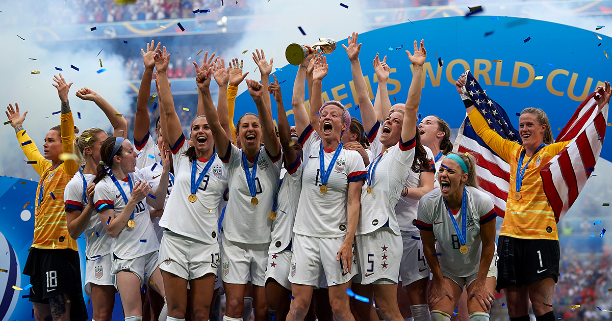 US Women's Soccer Team Celebrating