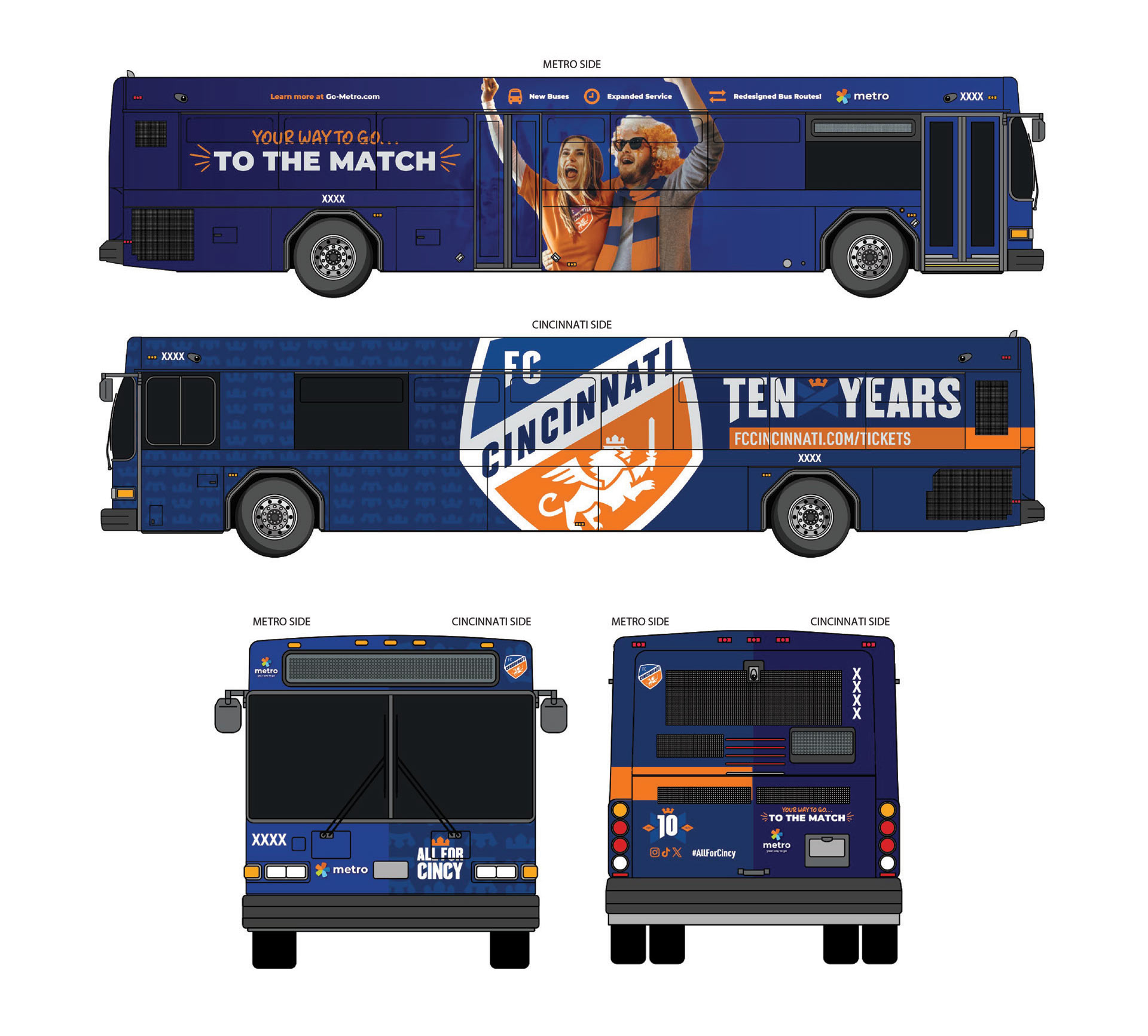 FC Cincy Partnership Bus Wrap