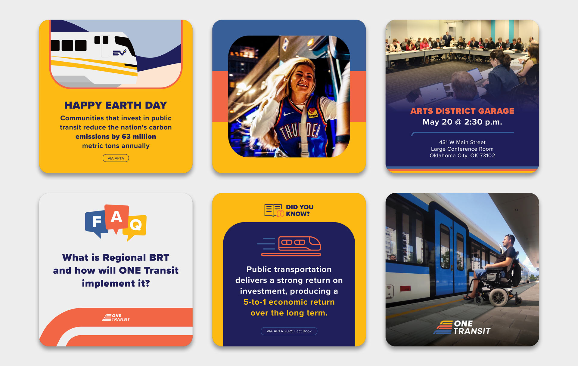ONE Transit social posts