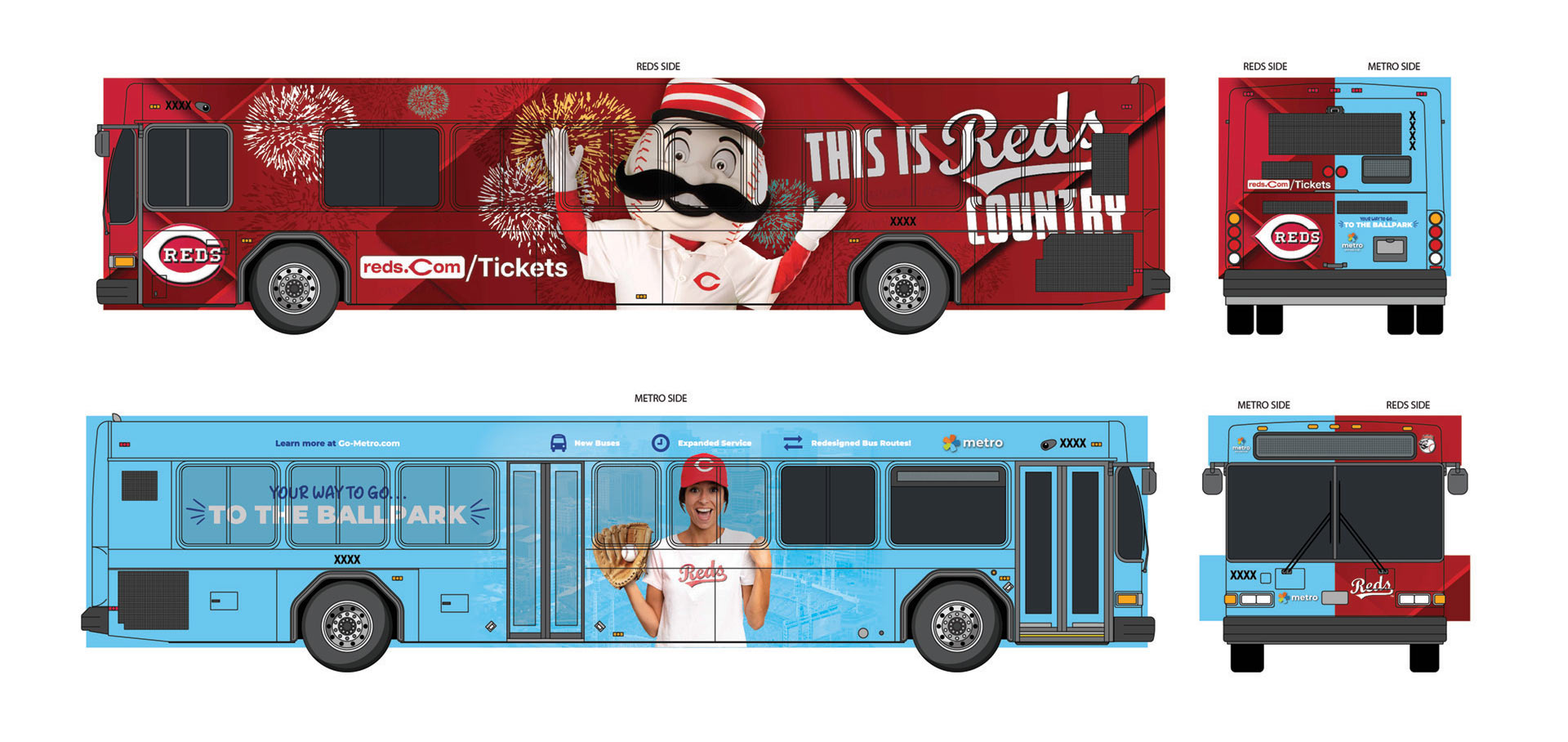 Reds Partnership Bus Wrap