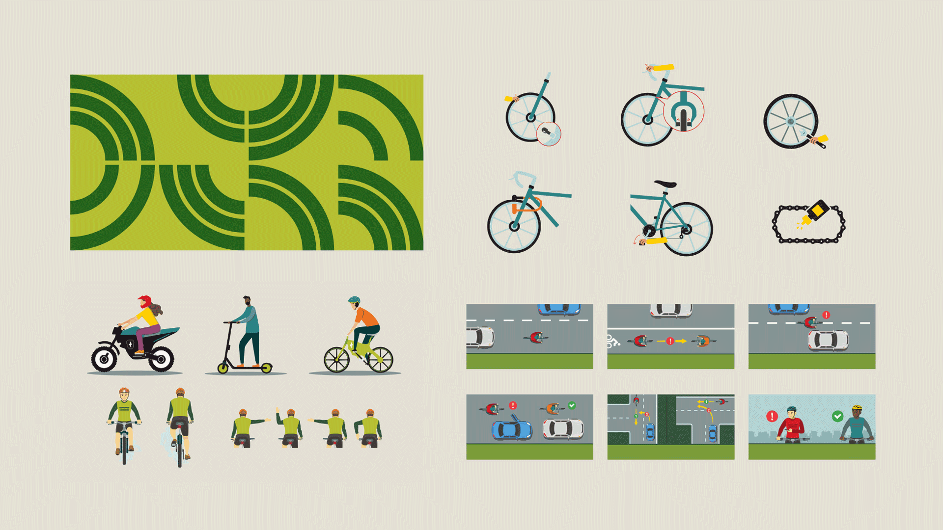 Sun Prairie Bike Map Custom Illustrations